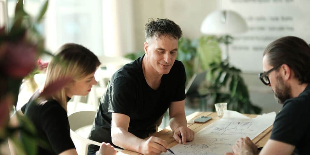 OOW architects at a team meeting