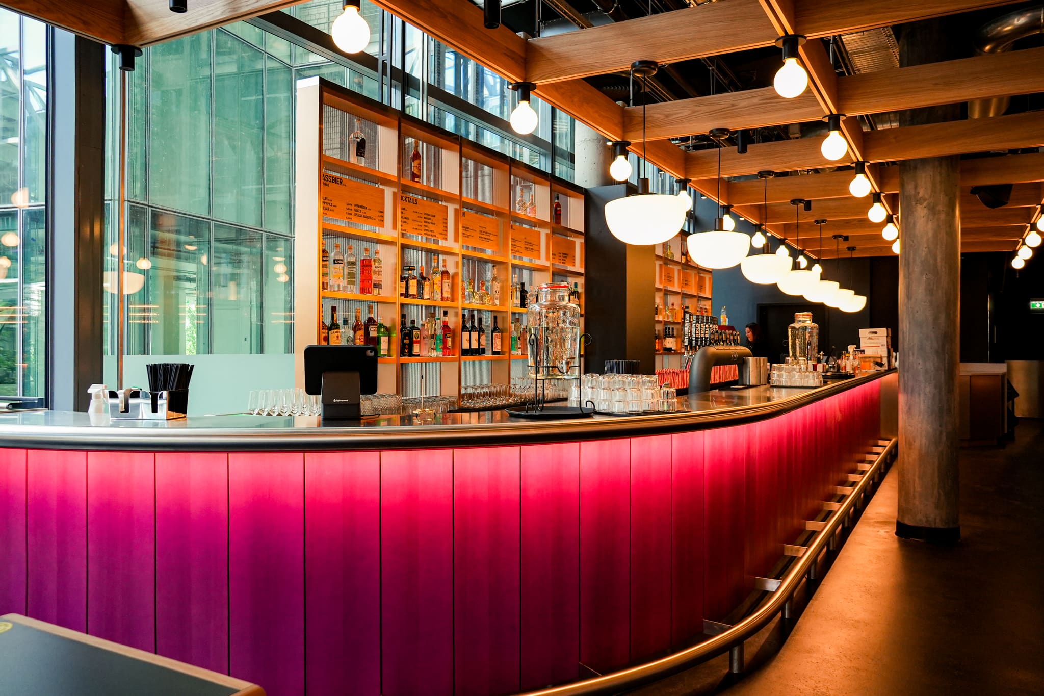 Bar on the upper floor of the Kerb Foodhall at Potsdamer Platz