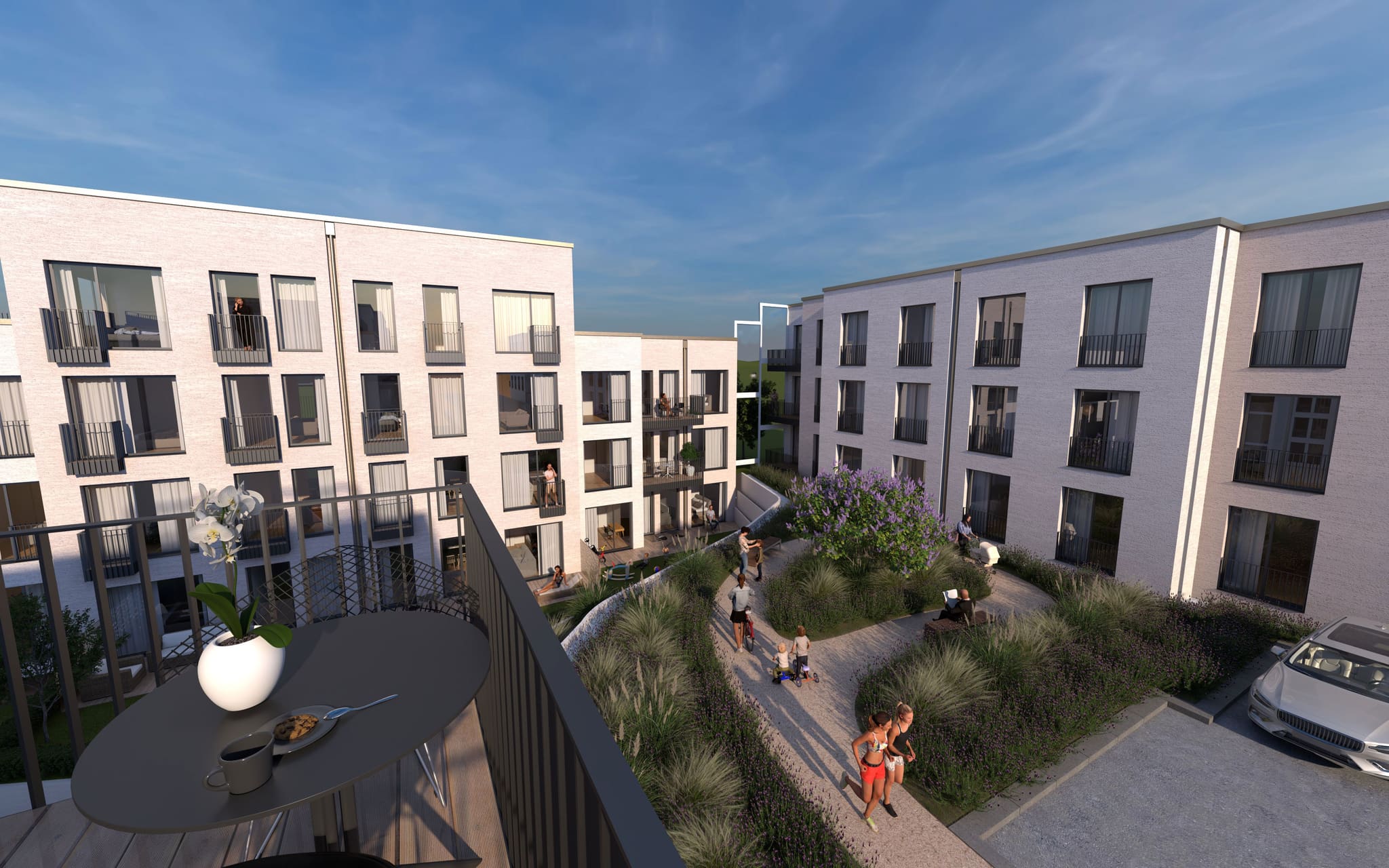 Milchhof Carré Ansbach, Wohnquartier mit 209 Wohnungen
